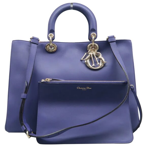 Dior Handbags - 100% Authentic Dior Diorissimo Purple W/P Leather Satchel